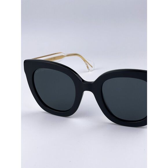 NEW Gucci Sunglasses GG0564SN 001 Cat Eye Crystal Gold Black Grey main image 6